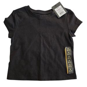 Art Class Girls Black Crew Neck T-Shirt Size Small (6/7) NWT